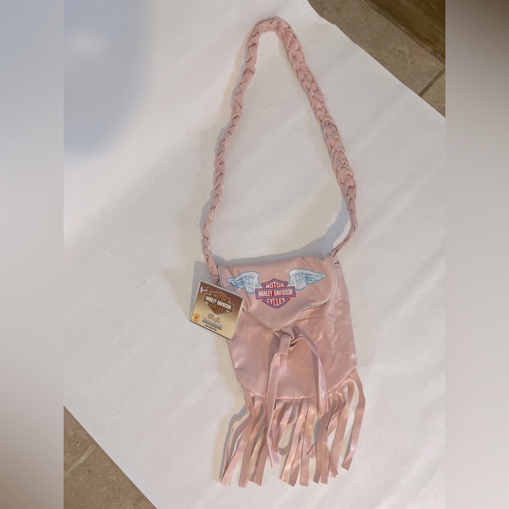 Harley Davidson pink pleather satchel
